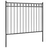 vidaXL Garden Fence Assen Steel 1.7x1 m Black