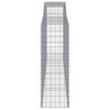 vidaXL Arched Gabion Baskets 15 pcs 400x50x140/160 cm Galvanised Iron