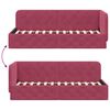 vidaXL Corner Bed Frame with Headboard Wine Red 80 x 200 cm Velvet