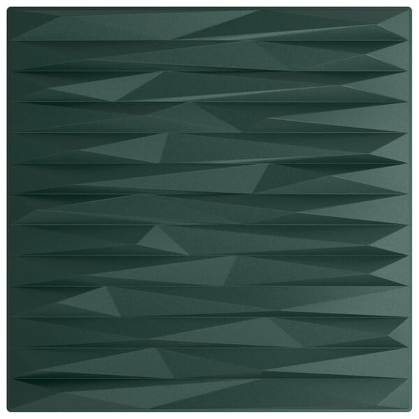 vidaXL Wall Panels 12 pcs Green 50x50 cm XPS 3 m² Stone