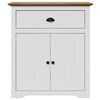 vidaXL Hallway Cabinet BODO White and Brown 80x35x90 cm