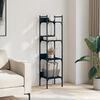 vidaXL Bookshelf 4-Tier Black 35x30x138.5 cm Engineered Wood
