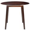vidaXL Drop-leaf Dining Table Round MDF Brown