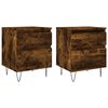 vidaXL Bedside Cabinets 2 pcs Smoked Oak 40x35x50 cm Engineered Wood