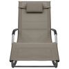 vidaXL Sun Loungers 2 pcs Textilene Taupe and Grey