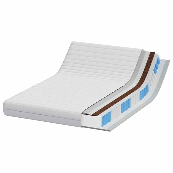 vidaXL Mattress White 140 x 190 cm Pocket Spring