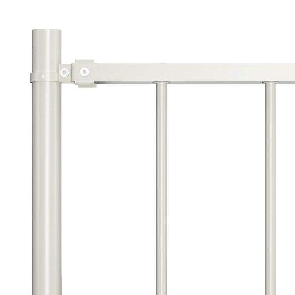vidaXL Fence Panel Woerden with Posts Steel 1.7x1 m White