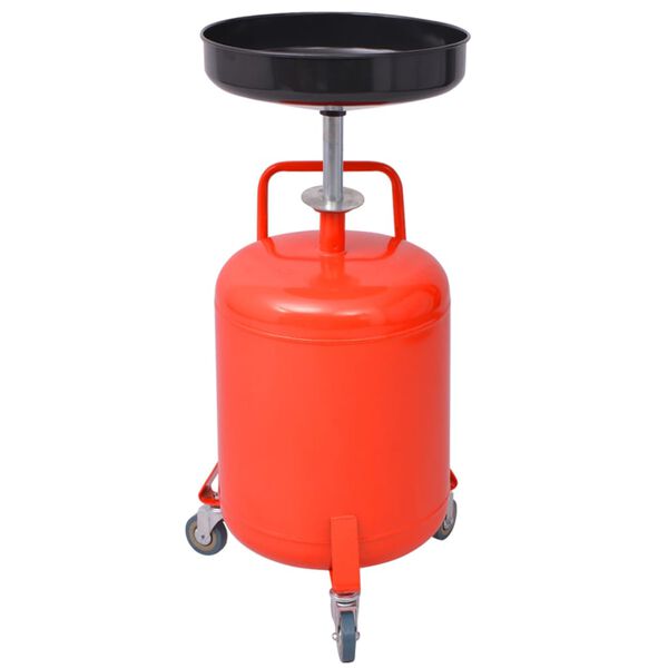 vidaXL Waste Oil Drainer 49.5 L Steel Red