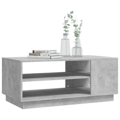 vidaXL Coffee Table Concrete Grey 102x55x43 cm Engineered Wood