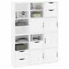 vidaXL Side Cabinets 6 pcs "ODDA" White 40x24x79 cm Solid Wood Pine
