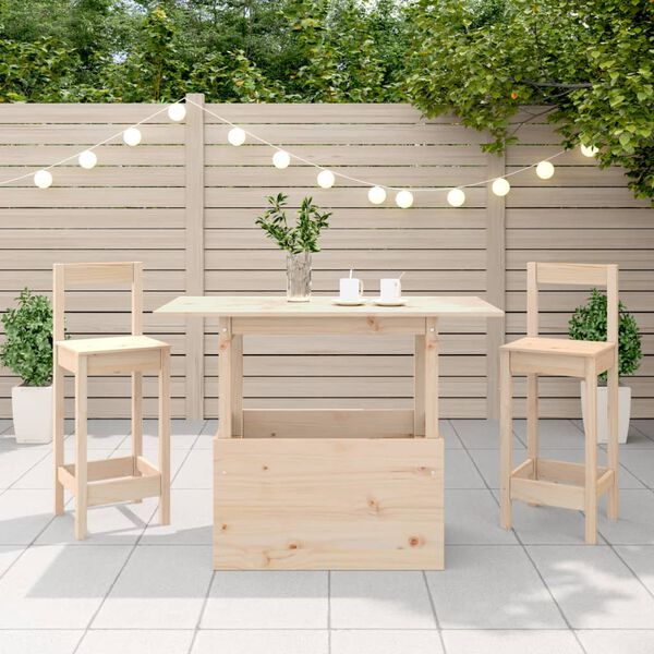 vidaXL Garden Table 100x50x75 cm Solid Wood Pine