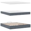 vidaXL Ottoman Bed with Mattresses Dark Grey 160x200cm Velvet