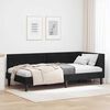 vidaXL Corner Bed Frame with Headboard Black 100 cm x 200 cm Velvet