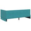 vidaXL Corner Bed Frame with Headboard Turquoise 90 cm x 200 cm Velvet
