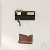 vidaXL Wall-Mounted Coat Rack with Shelf Black oak 40 x 10.5 x 18 cm