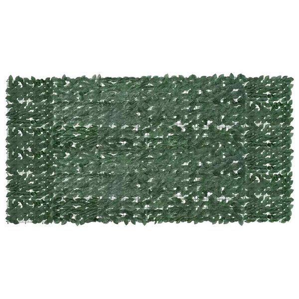 vidaXL Balcony Screen with Dark Green Leaves 300x150 cm
