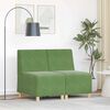 vidaXL Modular Sofa Unit Armless 2 pcs Light Green 55 x 74 x 82 cm