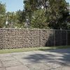 vidaXL Gabion Basket with Cover 650x100x100 cm Galvanised Iron