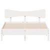 vidaXL Bed Frame without Mattress White 150x200 cm King Size Solid Wood Pine