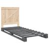 vidaXL Bed Frame without Mattress Grey 90x200 cm Solid Wood Pine