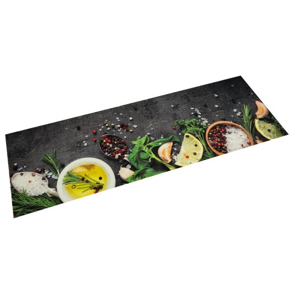 vidaXL Kitchen Rug Washable Spices 60x180 cm Velvet