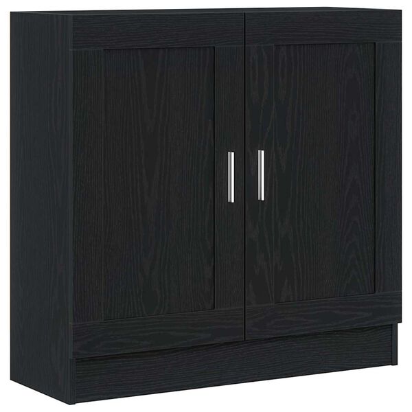 vidaXL Book Cabinet Black Oak 82.5 x 30.5 x 80 cm Engineered Wood