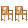 vidaXL Garden Chairs 2 pcs Solid Acacia Wood
