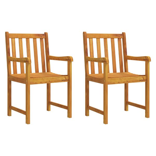 vidaXL Garden Chairs 2 pcs Solid Acacia Wood