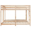 vidaXL Triple Bunk Bed Frame Natural 80 / 200 x 200 cm Solid Pine Wood