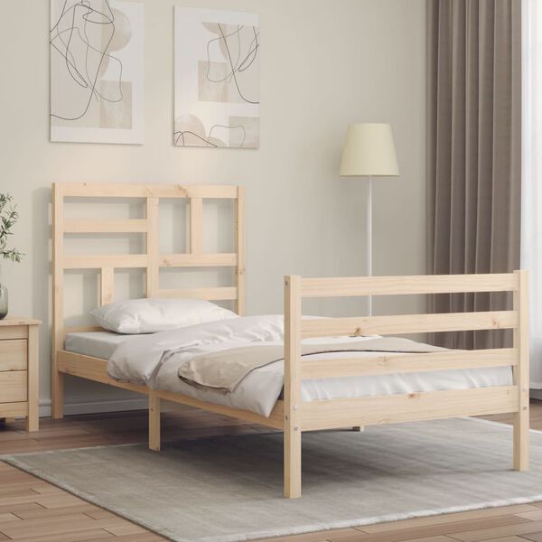 vidaXL Bed Frame without Mattress 100x200 cm Solid Wood