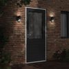 vidaXL Outdoor Wall Lights with Sensors 2pcs Black Die-cast Aluminium