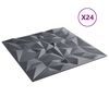 vidaXL Wall Panels 24 pcs Grey 50x50 cm XPS 6 m² Amethyst