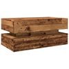 vidaXL Coffee Table with LED Lights Old Wood 90x50x40 cm