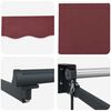 vidaXL Manual Retractable Awning with LEDs Burgundy Red 2.5 x 2 m