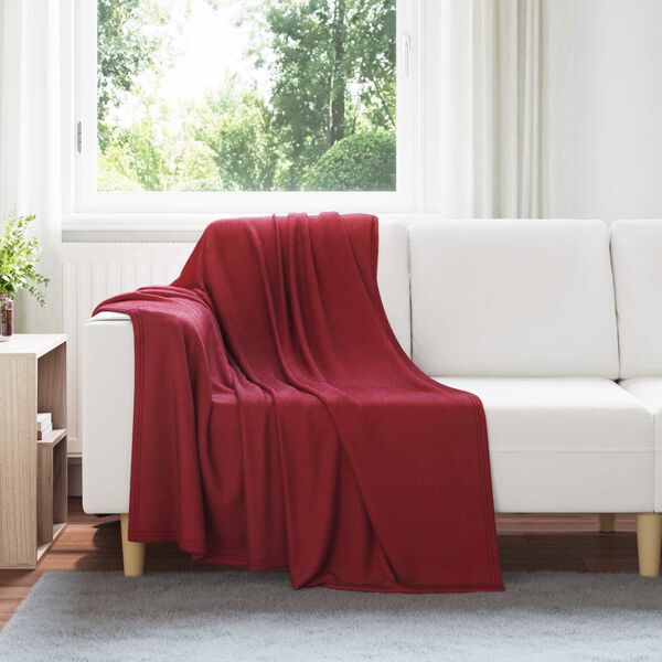 vidaXL Throw Blankets 6 pcs Bordeaux Red 170 x 130 cm Fleece