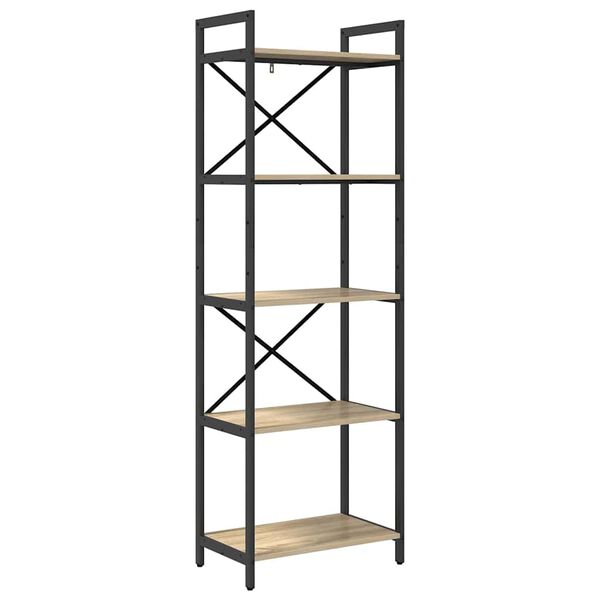 vidaXL Bookshelf Sonoma Oak 56 x 34 x 171 cm Engineered Wood
