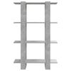 vidaXL Book Cabinet/Room Divider Concrete Grey 80x30x123.5 cm