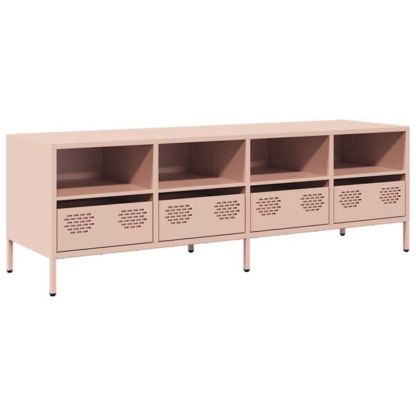 vidaXL TV Cabinet Pink 135x39x43.5 cm Cold-rolled Steel