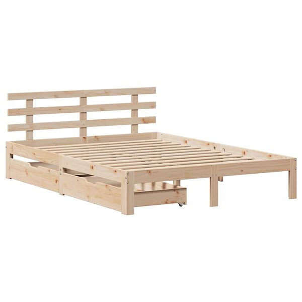 vidaXL Bed Frame with Drawers without Mattress 160x200 cm