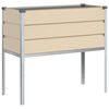 vidaXL Planter Ivory 100 x 45 x 90 cm Galvanised Steel