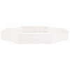 vidaXL Sandbox with Seats White Octagon Solid Wood Pine