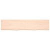 vidaXL Wall Shelf 180x40x(2-6) cm Untreated Solid Wood Oak