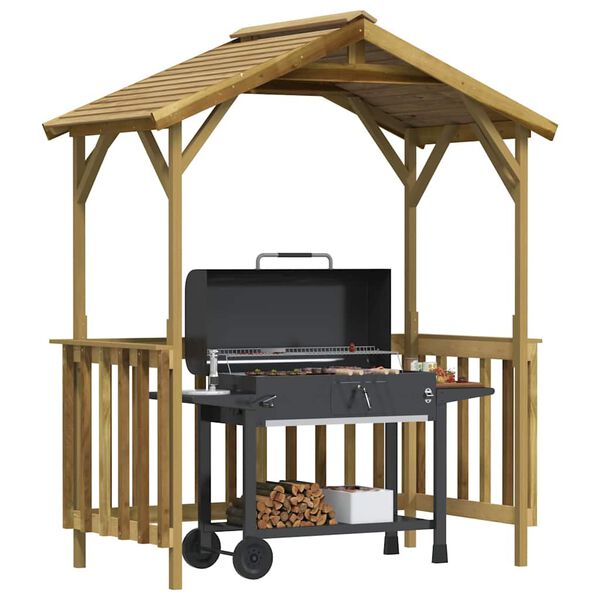 vidaXL BBQ Shed 163.5x93x210 cm Impregnated Pinewood