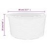 vidaXL Storage Basket Beige and White Ø40x25 cm Cotton