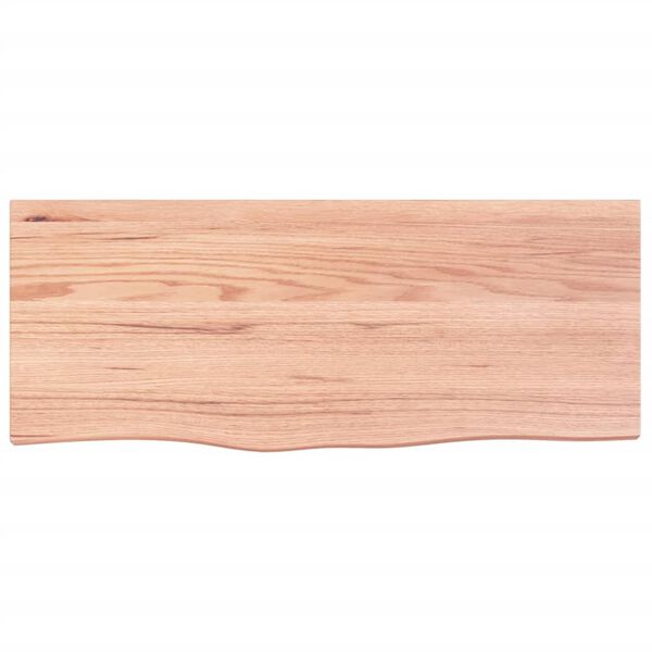 vidaXL Wall Shelf Light Brown 100x40x2 cm Treated Solid Wood Oak