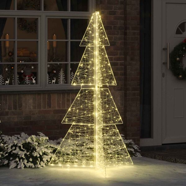 vidaXL Christmas Tree with 240 LEDs Warm White 180 cm Acrylic