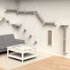 TRIXIE 3-piece Cat Wall Post Set White and Grey
