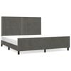 vidaXL Bed Frame without Mattress Dark Grey 160x200 cm Velvet