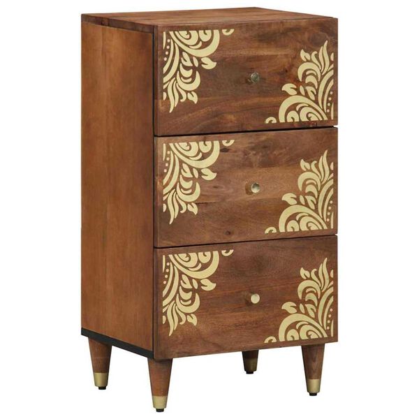 vidaXL Sideboard with Drawer Brown 40 x 33 x 75 cm Solid Mango Wood