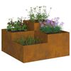 vidaXL Garden Planter Rusty 100 x 100 x 48 cm Weathering Steel